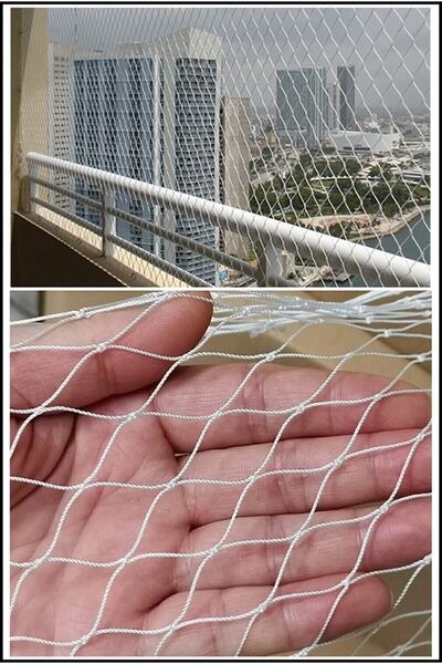 Asenya Kuş Filesi 2,5x3 Metre Balkon Filesi Kuş Önleme Ağı Kedi Filesi