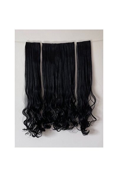 Fenomen Peruk Yarımay+ 2 Πλαϊνές λαβίδες κυματιστό μαύρο μοντέλο