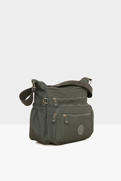 Bagmori Gray Women's Large Multi-Zipper Detailed Parachute Bag M000007817