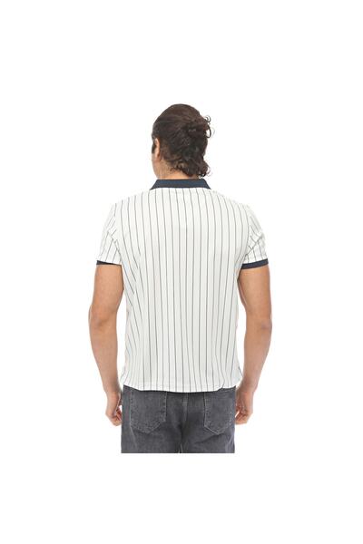 raru Ανδρικό μπλουζάκι Polo - S.p.q.o.r, κοντομάνικο, Libertas White