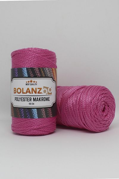 Bolanzoo Polyester Macrame Thread 2 Pieces 100gr Pink 3mm Knitting Thread