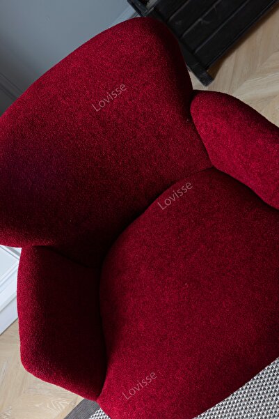 LOVİSSE HOME Bordo Teddy Berjer , Salon, Balkon, Ofis, Bekleme, Güzellik Merkezi
