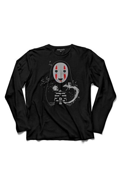 Kendim Seçtim Muška crna majica dugih rukava "Spirited Away" bez lica, Miyazaki