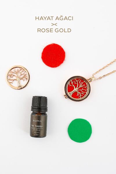 Radika Aromatherapy قلادة العلاج العطري| قلادة الزيت العطري الطبيعي| فضي - شج...