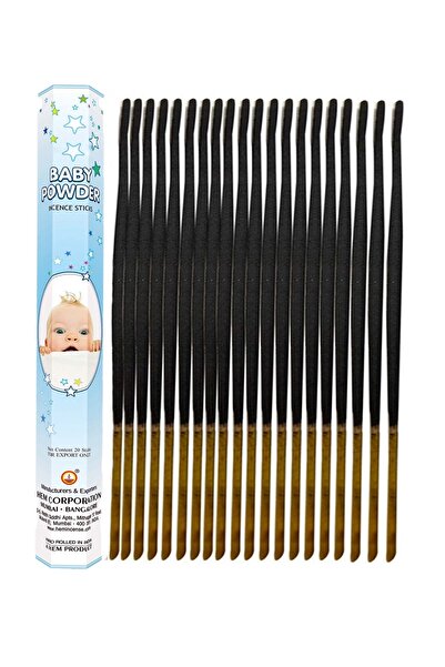 ENJOY SHOP Pudra Tütsü Baby Powder Bebek Pudrası Kokulu Çubuk Tütsü 20 Adet Ç...