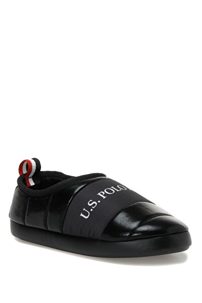U.S. Polo Assn. شبشب منزل نسائي أسود من Exclas 2pr