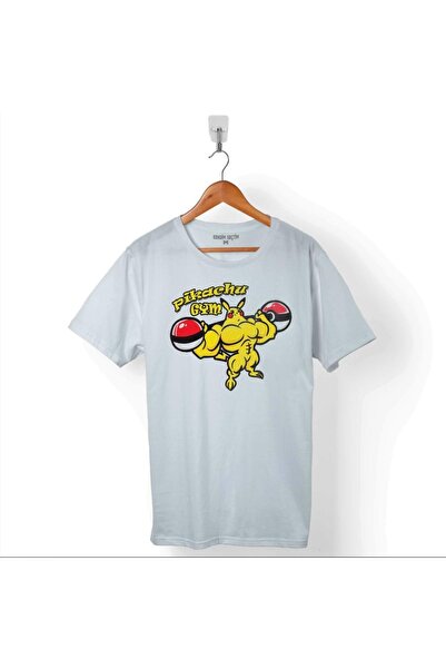 Kendim Seçtim بيكاتشو جيم فيتنس سبورتس كمال الأجسام تي شيرت رجالي - T011566