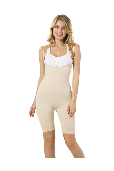 Emay Kadın Ten Seamless Göğsü Açık Boxer Boy Korse