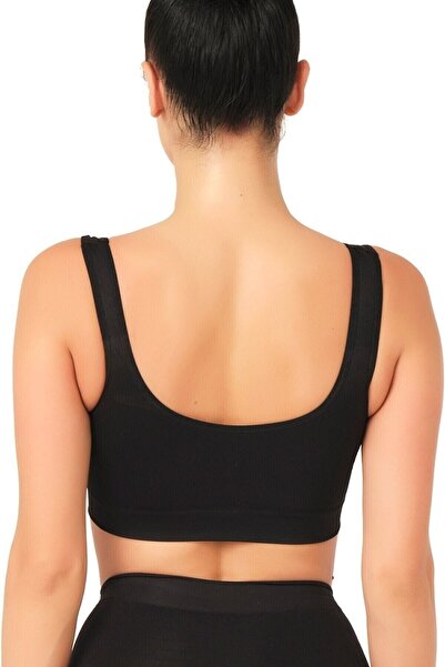 Emay Жіночий чорний безшовний бюстгальтер з декольте 4015s