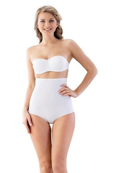 Emay Korse White 2813 High Waist Slip Laser Corset