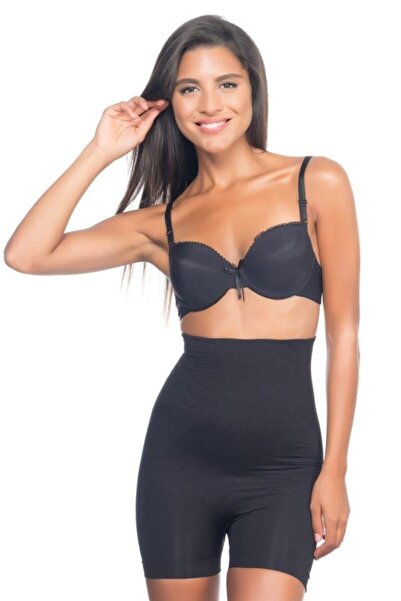 Emay Korse Чорний 2075 Висока талія з візерунком, короткий корсет