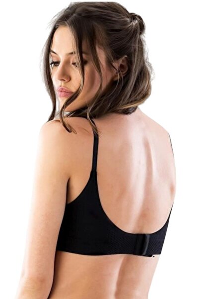 Emay Жіночий чорний безшовний мінімізер, бюстгальтер з застібками 4040s