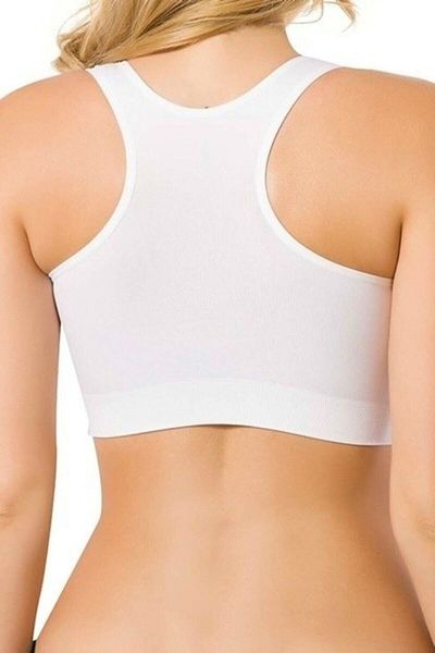 Emay Korse Women's White Sports Bra Corset 4011