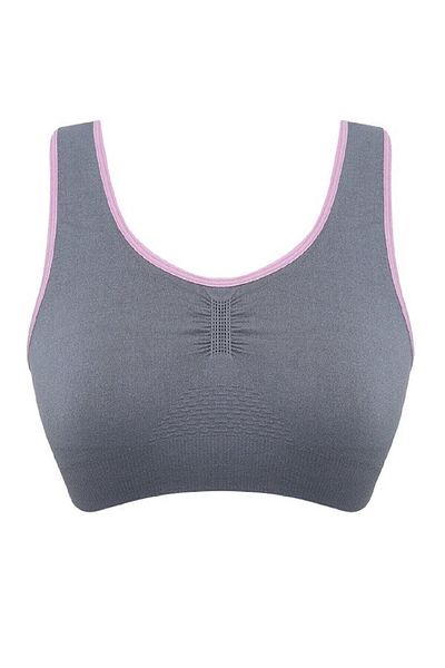Emay Γυναικείο γκρι διπλό στρώμα Sports Collector Bustier 4024