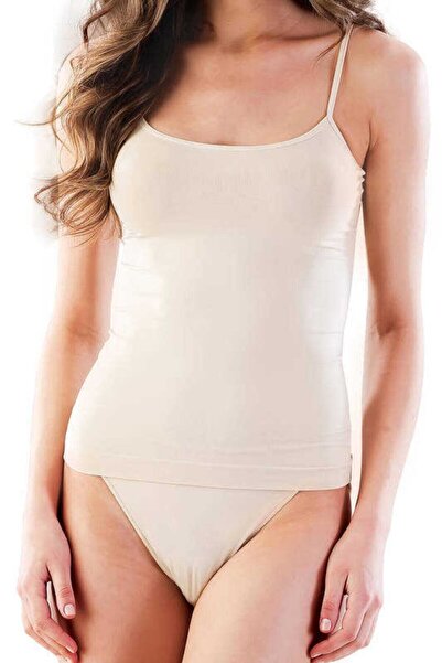 Emay Жіночий бежевий тонкий безшовний майка 5001