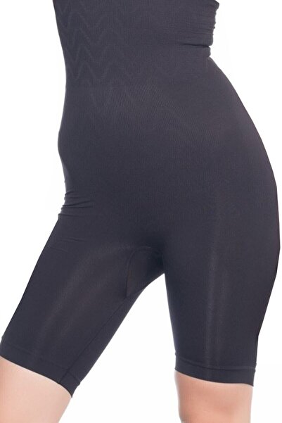 Emay Корсет з візерунком, високою талією та подвійними штанинами, чорний 2074s