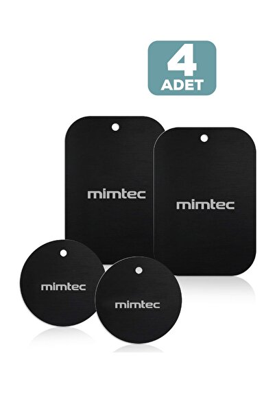 mimtec 4 Adet Araç Içi Telefon Tutucu Mıknatısı Metal Plaka Mıknatıs Tutucular Için Yedek Mıknatıs