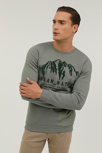 lumberjack M-cg556 Nature Sweatshırt Haki Erkek Sweatshirt