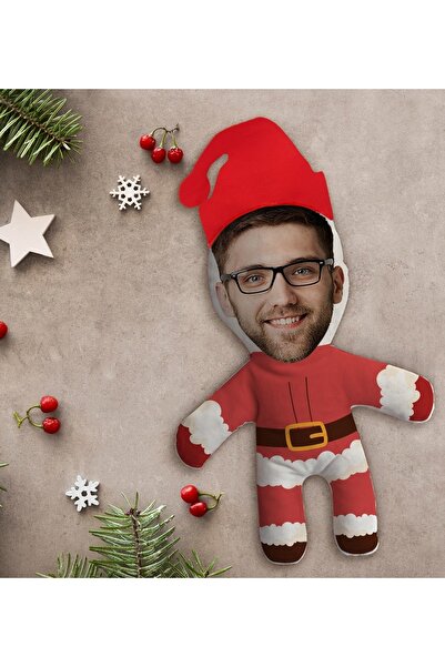 Bk Gift Gift Kişiye Özel Fotoğraflı Yılbaşı Kostümlü Erkek Bebek Yastık-2