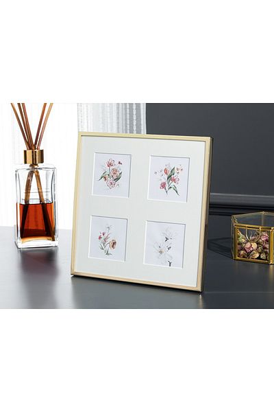 English Home Dorothy 4 Section Frame 5x5 Cm Gold
