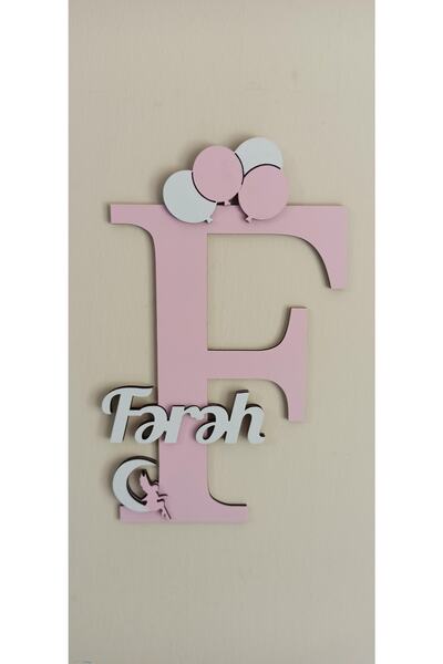 woodengifts Çocuk Ve Bebek Odası Harf Kapı Ve Duvar Süsü Pano Isimlik