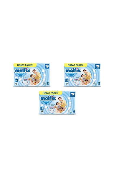 Molfix 4 Numara Maxi 7-14 Kg Fırsat Paketi 60'lı 3 Paket 180 Adet