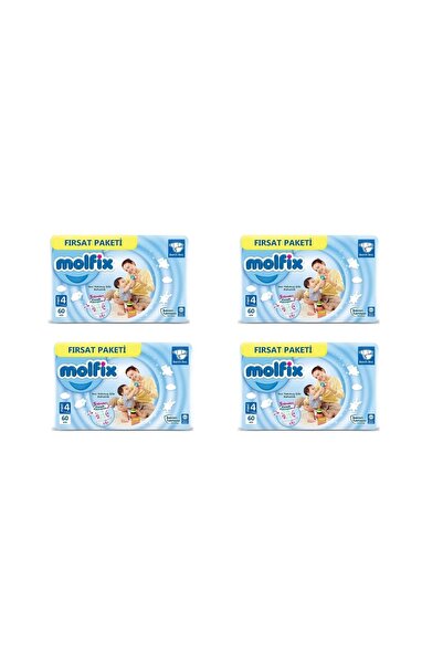 Molfix 4 Numara Maxi 7-14 Kg Fırsat Paketi 60'lı 4 Paket 240 Adet