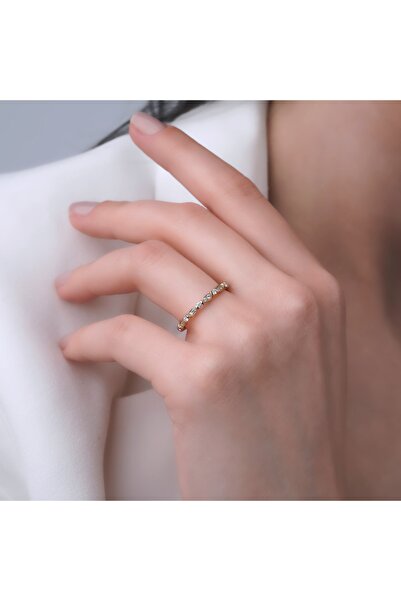 Abries Jewellery 14 Ayar 0.39 Ct Pırlantalı Altın Yüzük