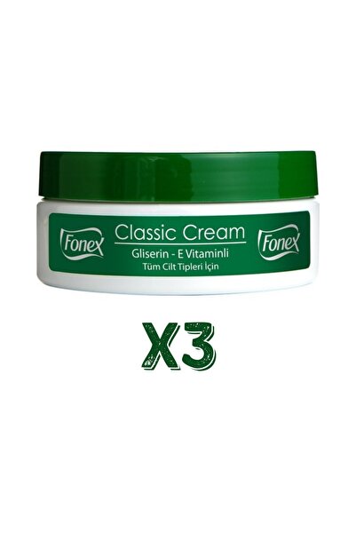 Fonex مرطب كلاسيكي بلون كريمي 175 مل - 3 قطع
