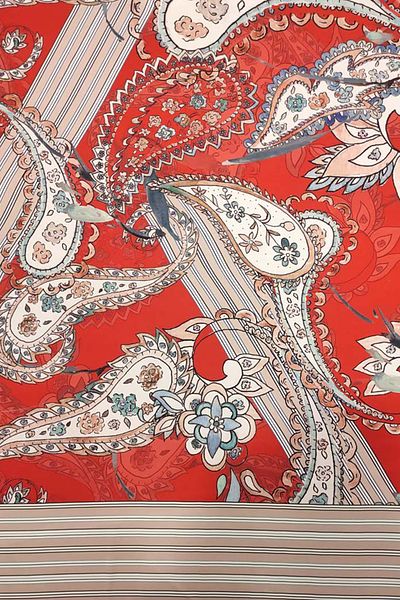 SARDO KUMAŞ Shawl Patterned Satin Fabric Width 1.50 Cm Double Width
