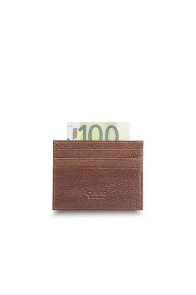 GUARD Tan Genuine Leather Card Holder