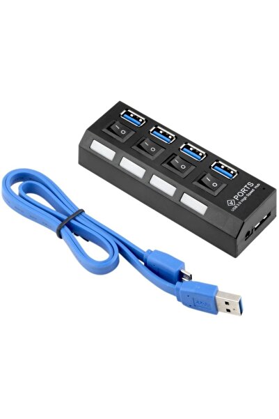 Alfais 5134 4 Port Usb 2.0 Hub Çoğaltıcı Çoklayıcı Switch Splitter Çoklama Ço...