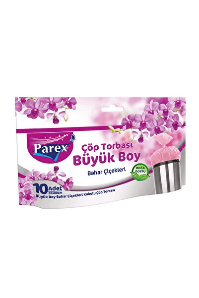 Parex Bahar Kokulu Büyük Boy Çöp Torbası 10'lu Pembe 65 X 80 Cm