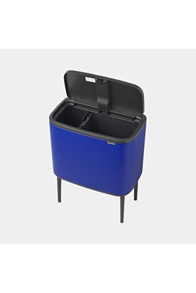 Brabantia Evrekala Shop Çöp Kutusu Mavi Ayaklı Dokunmatik 11+23 Lt