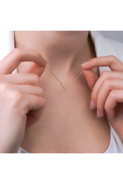 Abries Jewellery Terazi Burcu Yıldız Haristası Pırlanta Kolye
