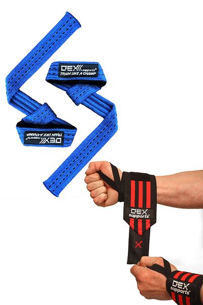 Dex Supports Lasting Energy Lifting Straps Weightlifting Strap, Sports Wristband Wrist Wraps Set of 2