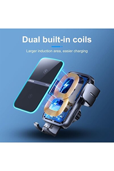 Joyroom Sensörlü Wireless Kablosuz Araç Şarj Cihazı Ve Tutucu (GÖĞÜS)