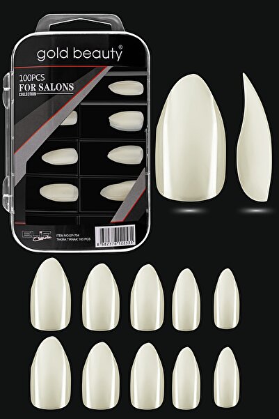 Gold Beauty Takma Tırnak 100'lü Beyaz(BADEM)