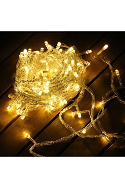 SARFEX STORE Yılbaşı Işığı 80 Ledli 10 Metre Pilli Dekoratif Şeffaf Kablolu Süs Led