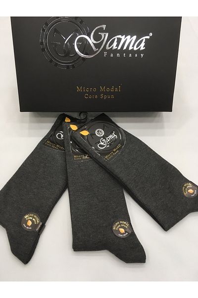 Gama Çorap 3 τεμάχια Micro Modal 100% φυσικό νάιλον χωρίς μονόχρωμες χοντρές χειμερινές ανδρικές κάλτσες