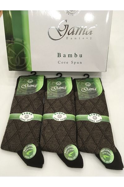 Gama Çorap 3 χοντρές χειμερινές ανδρικές κάλτσες - μπαμπού 100% φυσικό, χωρίς νάιλον σχέδιο