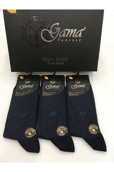 Gama Çorap Χοντρές χειμερινές ανδρικές κάλτσες - 3 τεμάχια, 100% φυσικό νάιλον, Micro Modal Pattern