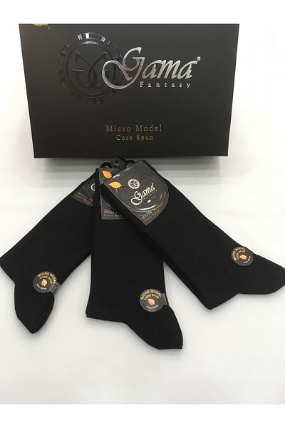 Gama Çorap 3 броя дебели зимни мъжки чорапи от микромодал, 100% естествен, без найлон, едноцветни