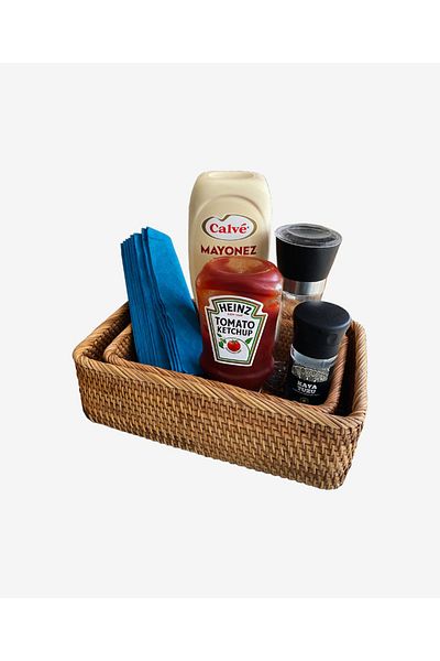 did homeware Dione Rattan Bread Basket & Decorative Box Large