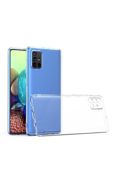 Nezih Case Samsung Galaxy A51 Uyumlu Kılıf Kamera Korumalı Şeffaf Esnek Yumuşak Silikon Kapak