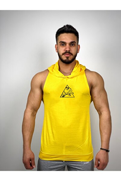 Black İstanbul قميص داخلي رياضي بغطاء للرأس مطبوع عليه نمر مثلث