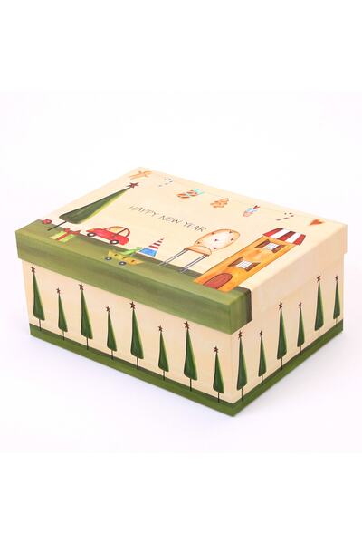 DECOBOX Yılbaşı Hediye Kutusu (35X25X16CM.)