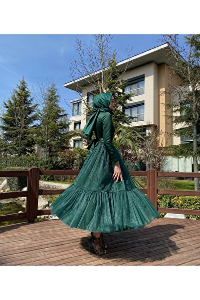Binbir Atölye Zümrüt Caroline Elbise