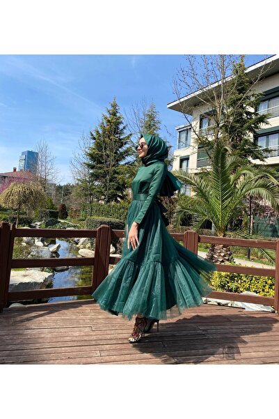 Binbir Atölye Zümrüt Caroline Elbise