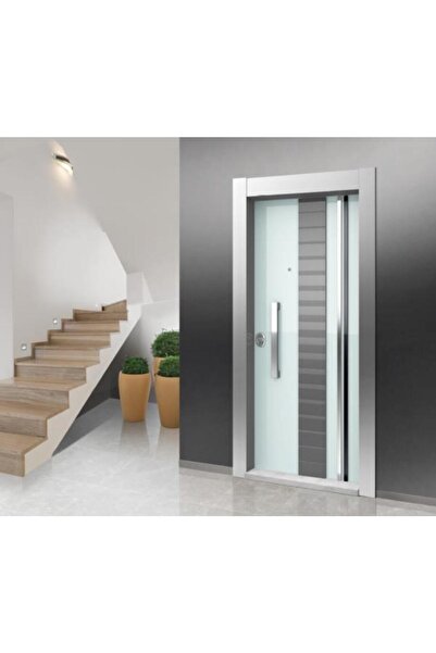 BoyutCompany Gocc Model Antrasit Temperli Beyaz Cam / Krom Çelik Kapı